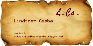 Lindtner Csaba névjegykártya